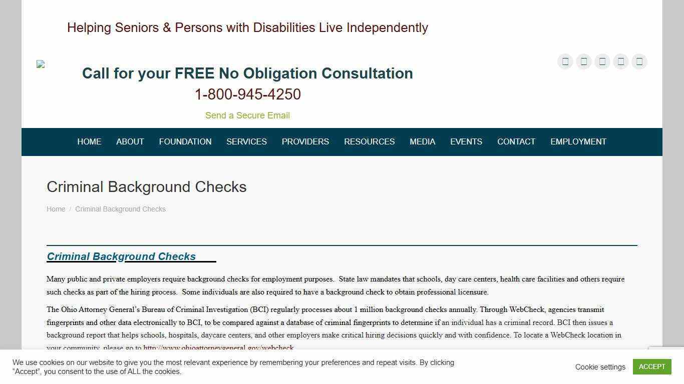 Criminal Background Checks – Area Agency on Aging