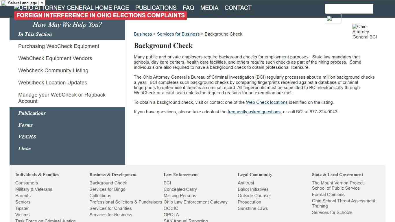 Background Check - Ohio Attorney General Dave Yost